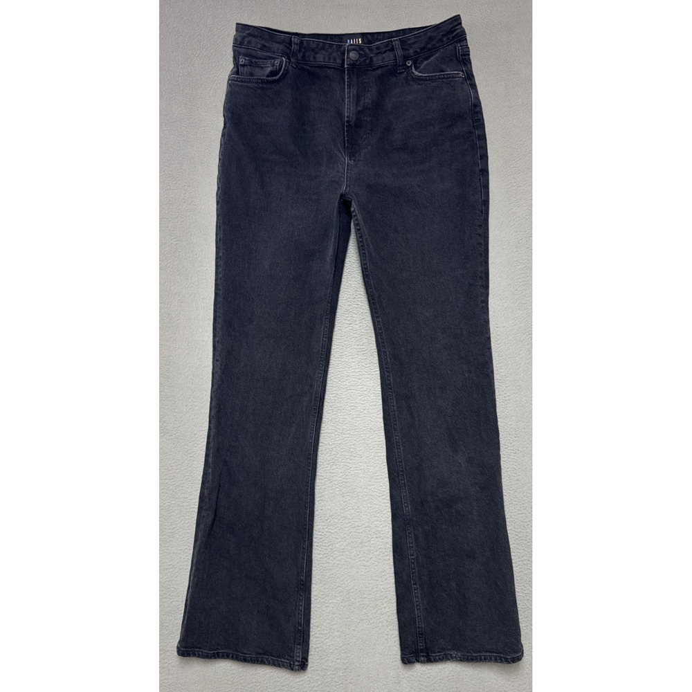 Rails The Sunset High Rise Slim Flare Jeans Women 32x32 Black Stretch Dark Denim